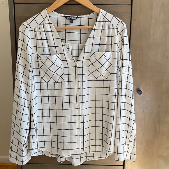 Express Tops - Express windowpane Portofino shirt